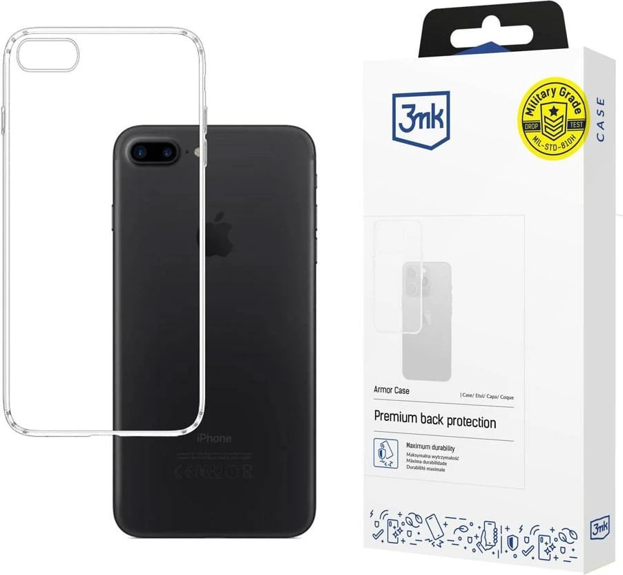 Mbështjellës 3mk Armor Case për iPhone SE 2022/SE 2020/8/7, Transparent