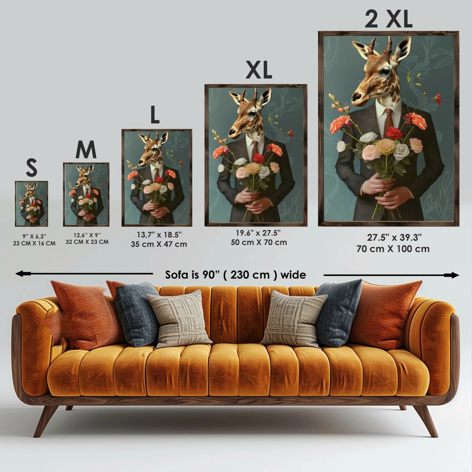 Pikturë dekorative me kornizë MDF, shumëngjyrëshe, Wallity GE141-L