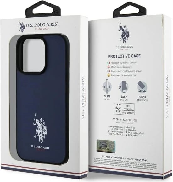 Mbështjellës U.S. Polo Assn. USHCP15XPGEV për iPhone 15 Pro Max 6.7", lëkurë ekologjike, Navy Mbështjellës U.S. Polo Assn. USHCP15XPGEV për iPhone 15 Pro Max 6.7", lëkurë ekologjike, Navy