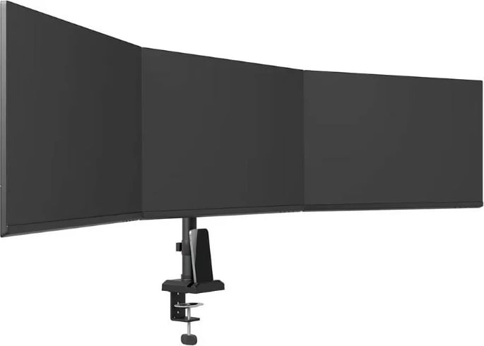 Krah monitori Neomounts DS60-600BL3 për 3 monitorë, tavolinë, i zi