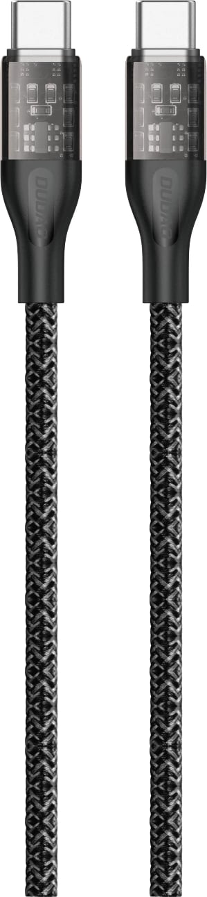 Kabllo USB-C–USB-C, Dudao, L22C, 120W 1 m karikim i shpejtë, gri