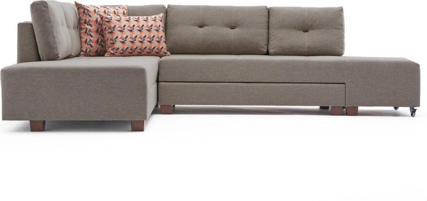 Kënd divan-krevat Atelier del Sofa, kënd majtas, ngjyrë krem