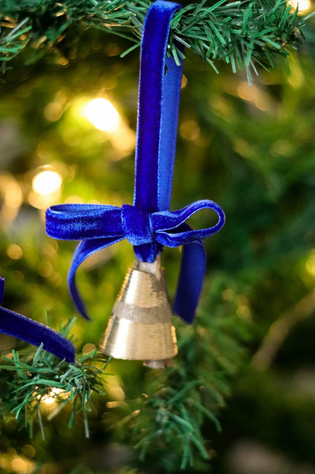 Stoli për pemë të Krishtlindjeve, kadife blu, Evila Originals, BSY244, 4x12cm