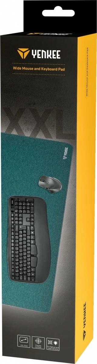 Mauspad XXL YENKEE YPM 9040GN, 900x400 mm, Gjelbër