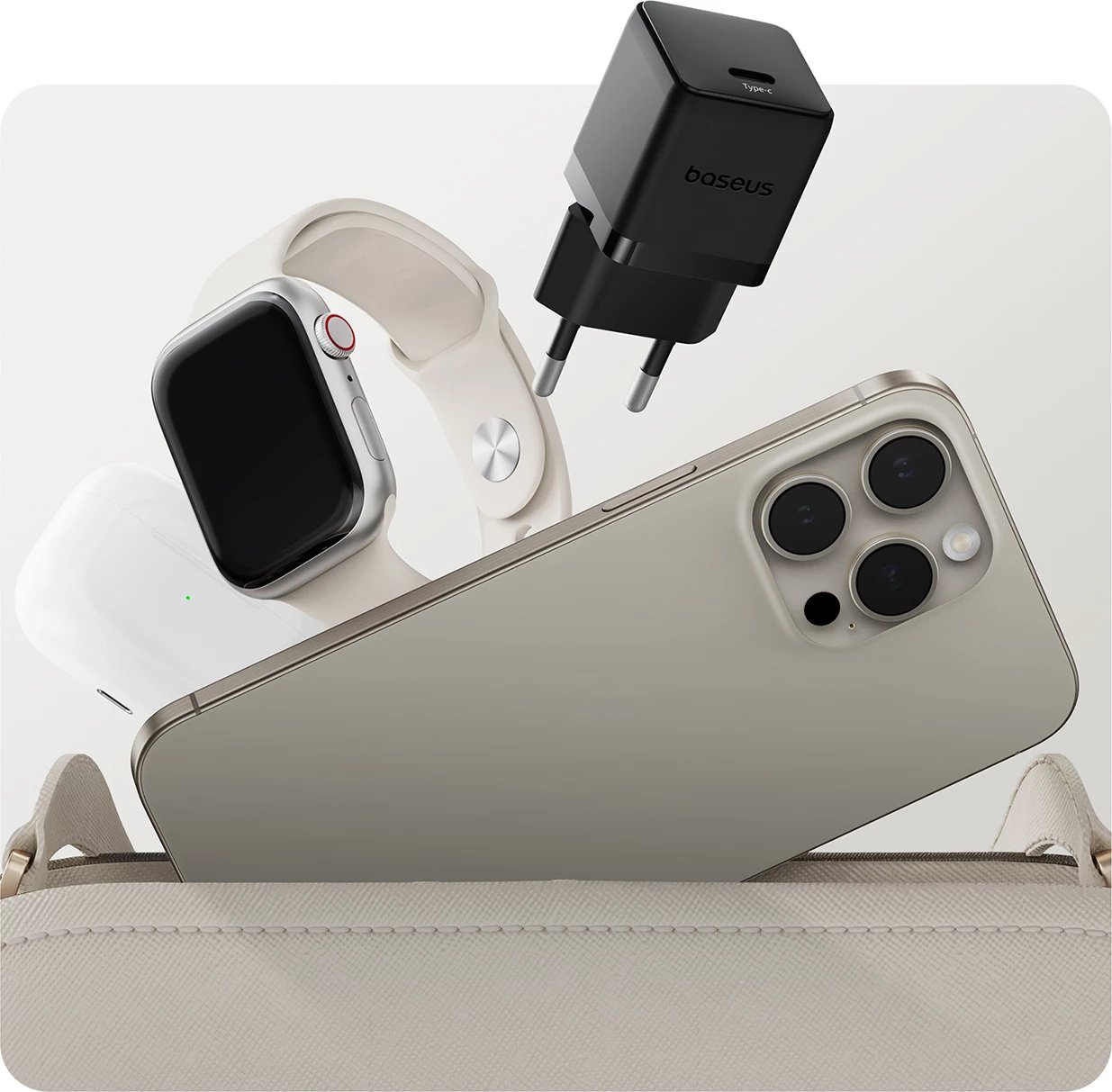 Karikues muri Baseus Palm 20W, USB-C, i zi