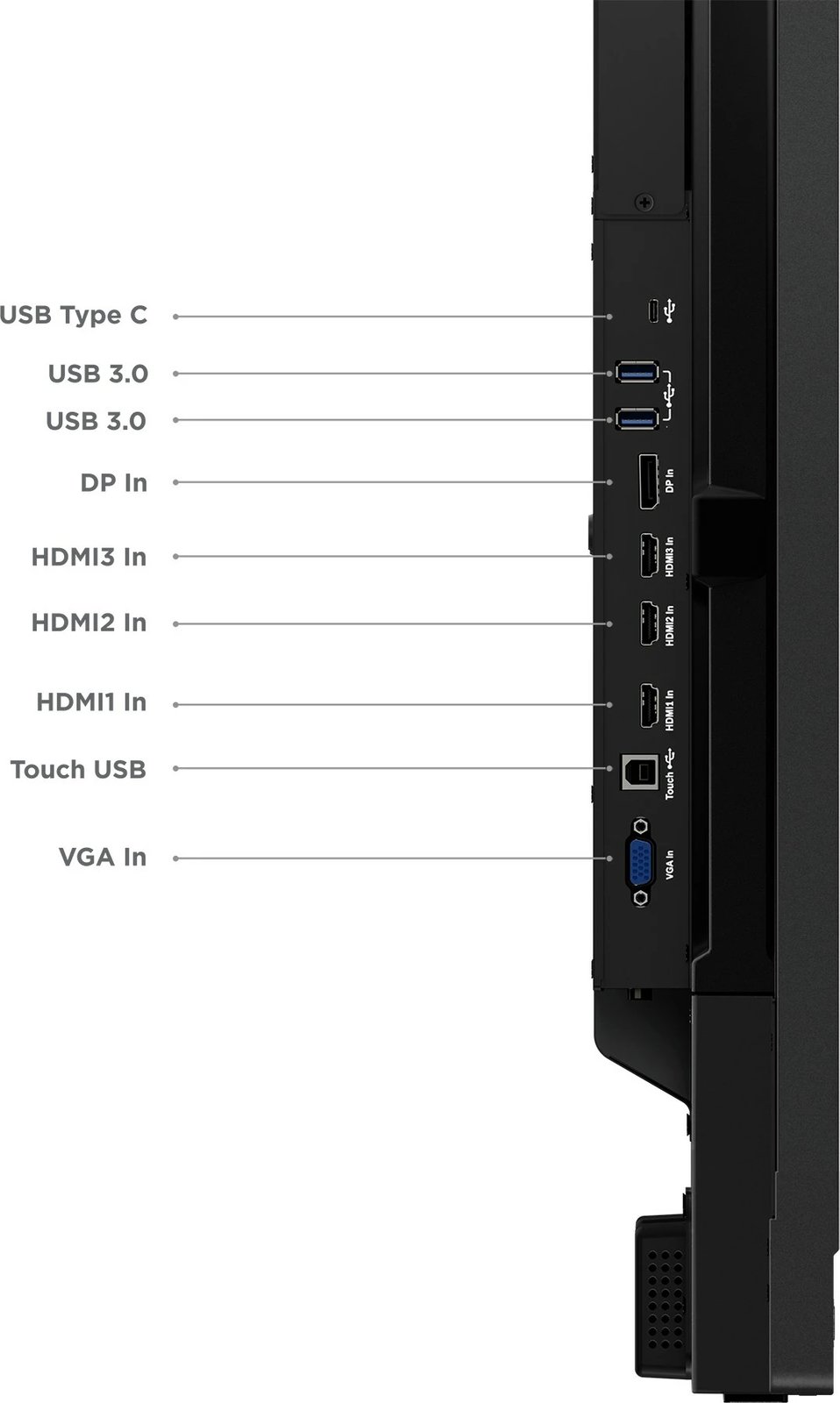 Ekran i madh Lenovo ThinkVision ILFD T65, 65 inç, UHD, HDMI/VGA/USB-C, i zi Ekran i madh Lenovo ThinkVision ILFD T65, 65 inç, UHD, HDMI/VGA/USB-C, i zi