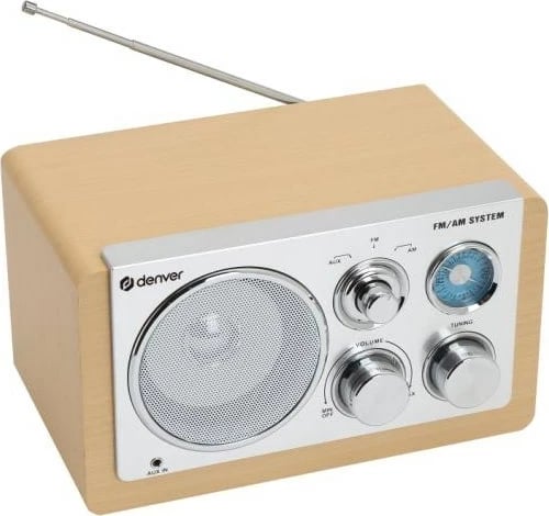 Radio personale Denver TR-63LW LIGHTWOOD, analog, bambu/argjend