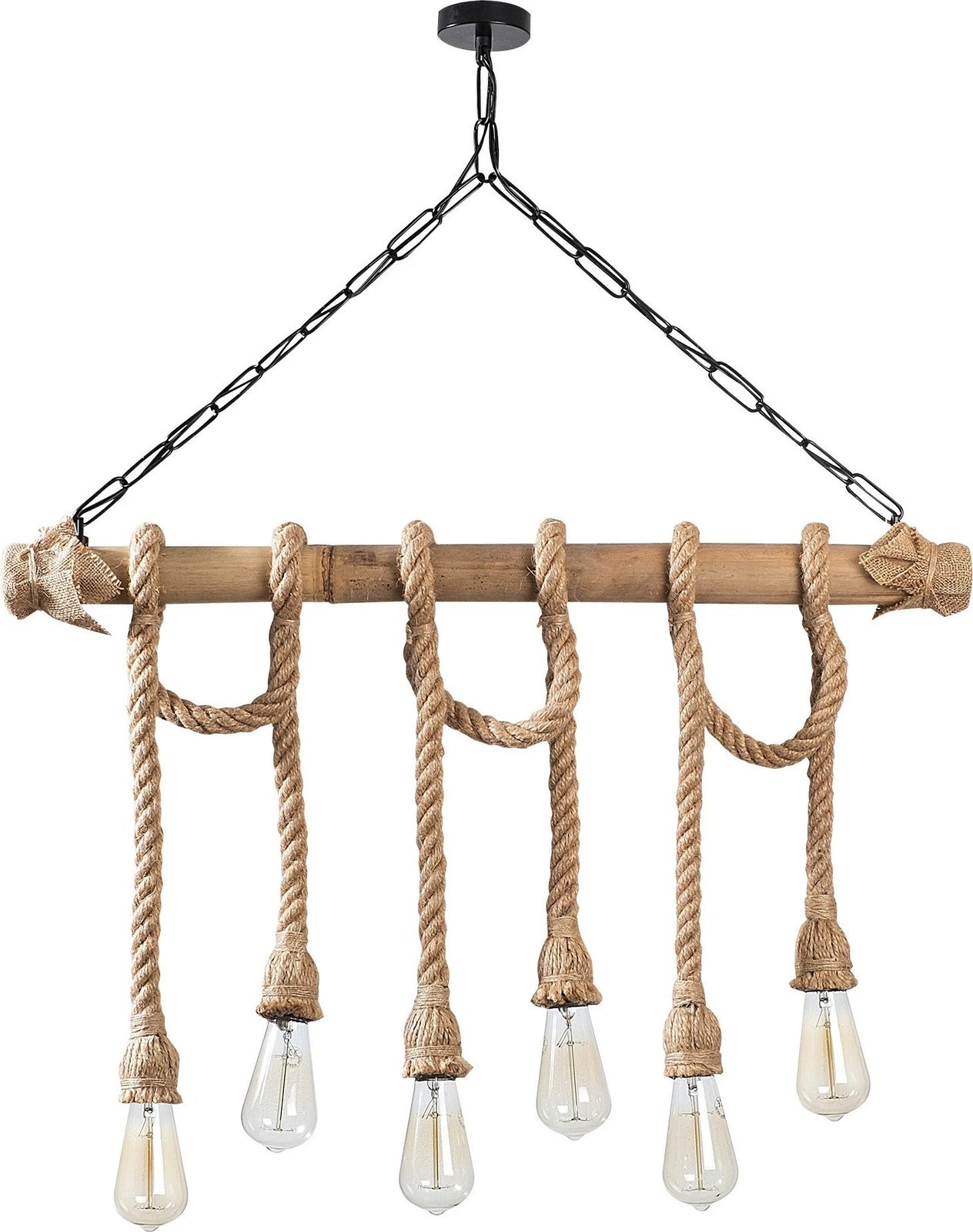 Llambë tavani prej druri, Erebos - 113-AV, ngjyrë e zezë dhe dru