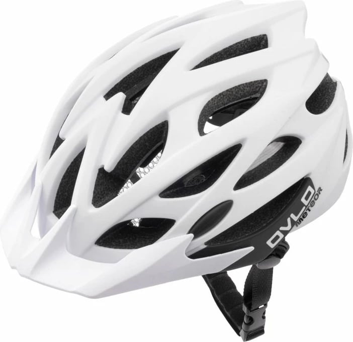 Helmetë biçiklete Meteor uniseks, e bardhë