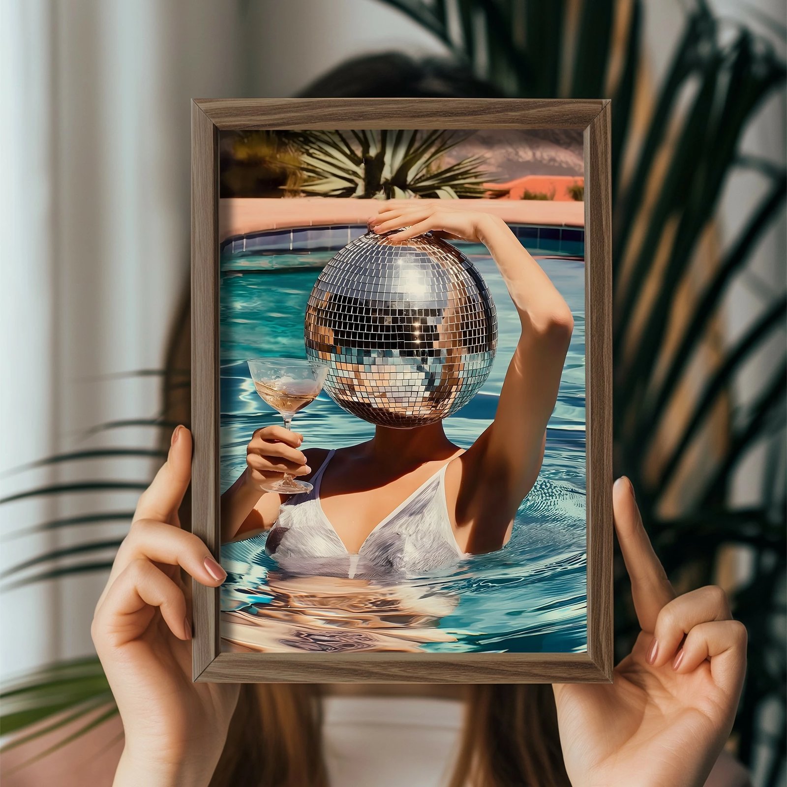 Pikturë dekorative me kornizë MDF, shumëngjyrëshe, Wallity, GE107-L