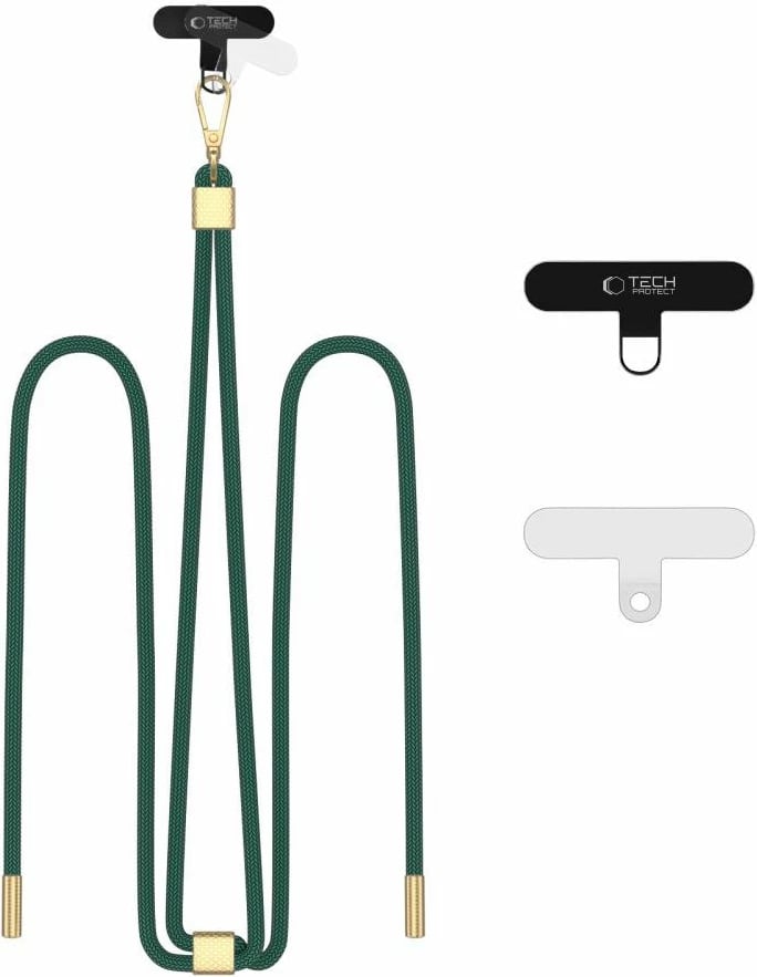 Rrip crossbody për celular Tech-Protect C2S, i gjelbër (olive), me 2 adapterë