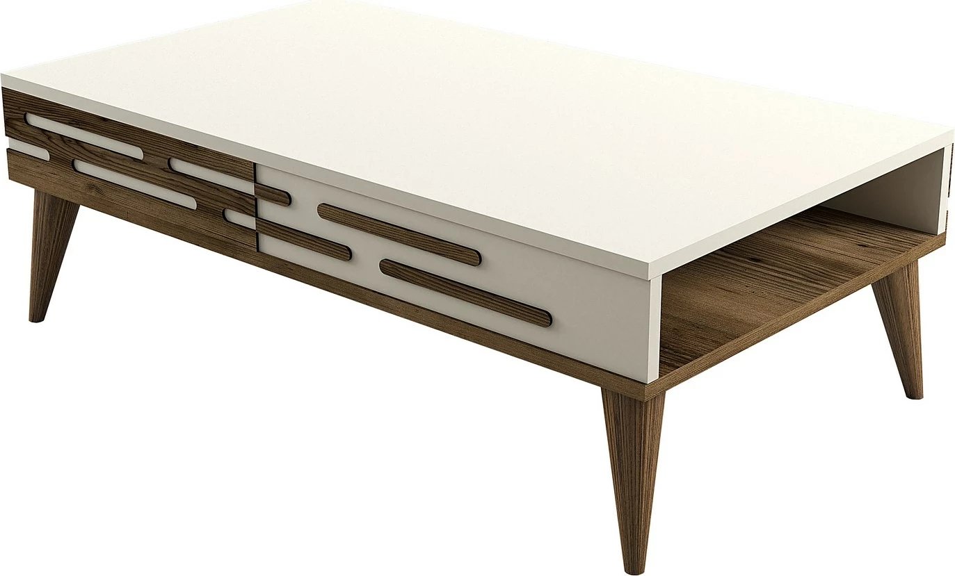 Tavolinë për kafe Hanah Home, Valensiya, ngjyrë arre dhe krem