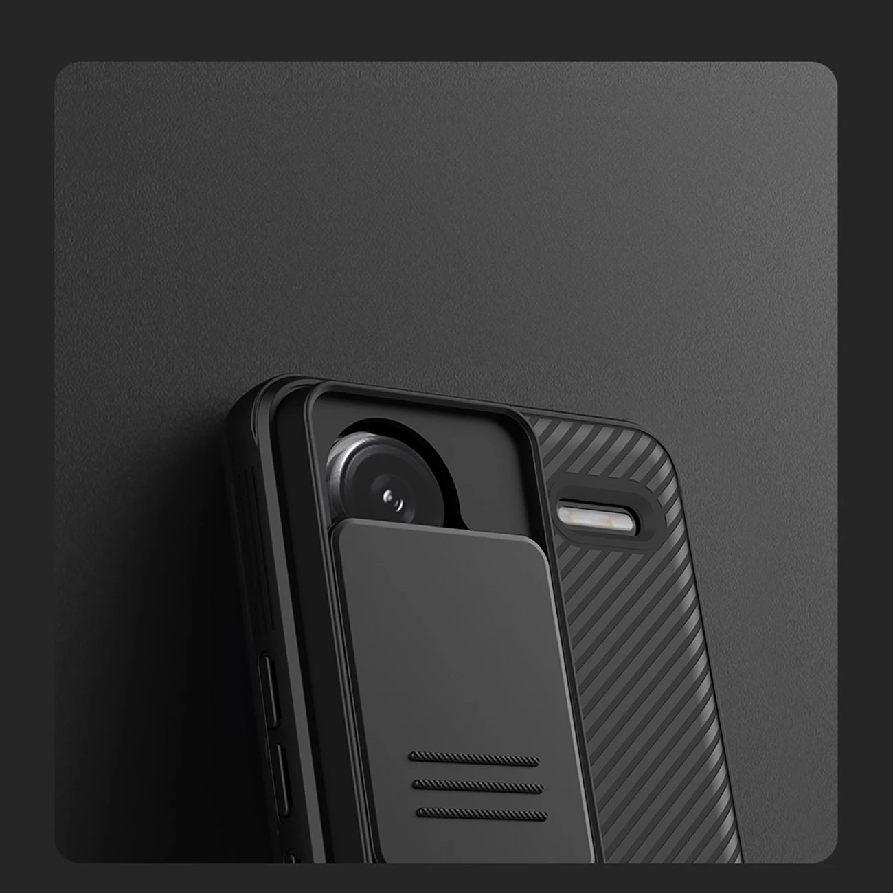 Mbështjellës Nillkin CamShield Pro për Xiaomi Redmi Note 13 Pro+ 5G, i zi