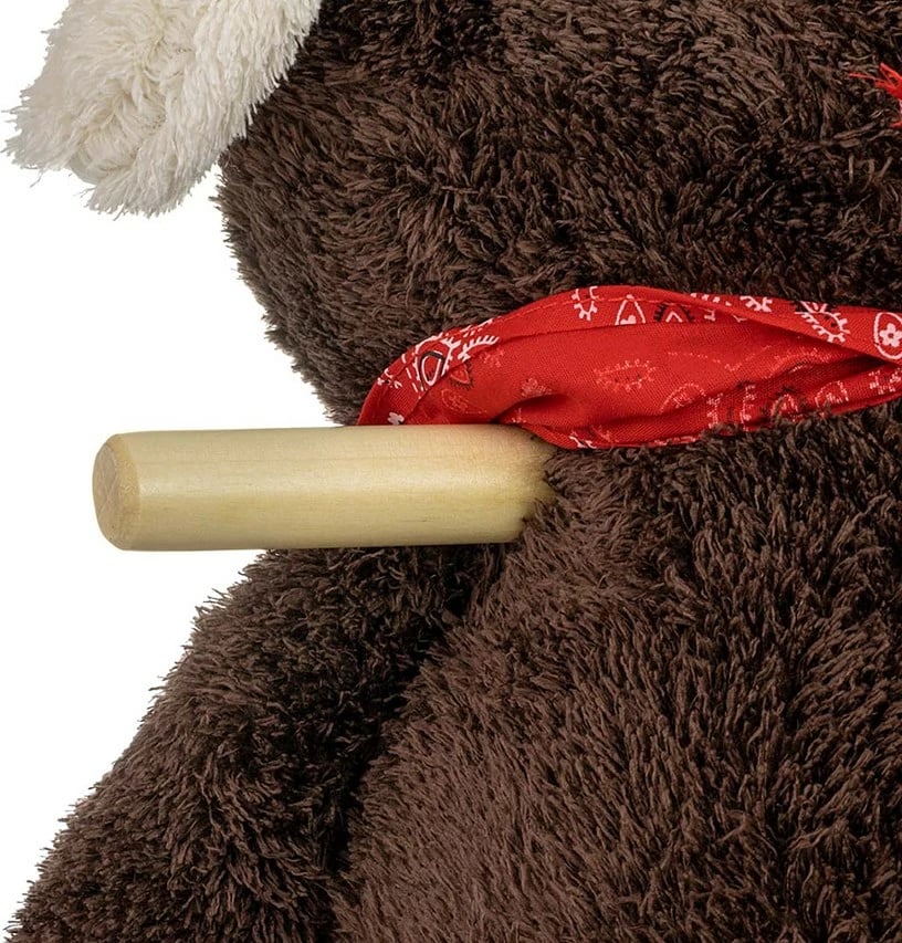 Qen luhatës plushe me melodi dhe rrota palosëse, Milly Mally Polly Plus, për 12-36 muaj, deri 30 kg, kafe