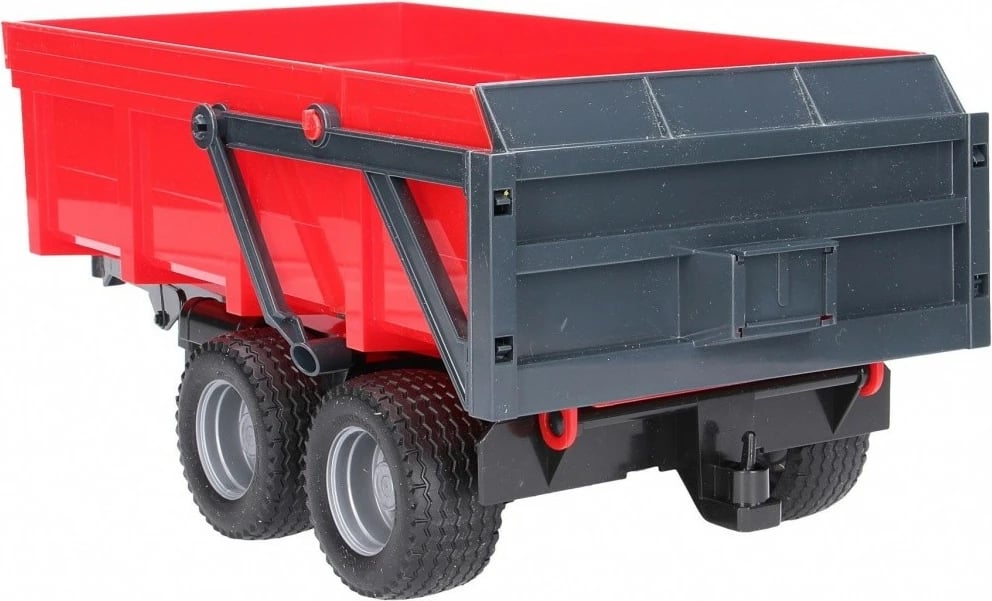 Rimorkio lodër me kiper dy-akshe, BRUDER BR-02211, shkallë 1:16, plastikë, e kuqe/zezë