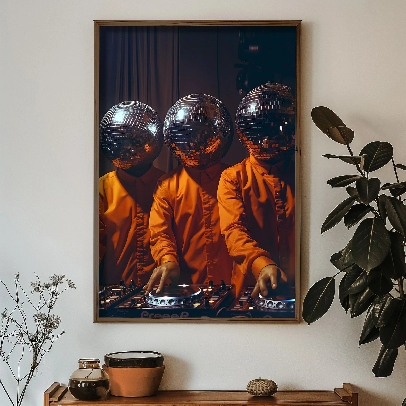 Pikturë dekorative me kornizë MDF, shumëngjyrëshe, HUM092, 50x70x3.5cm