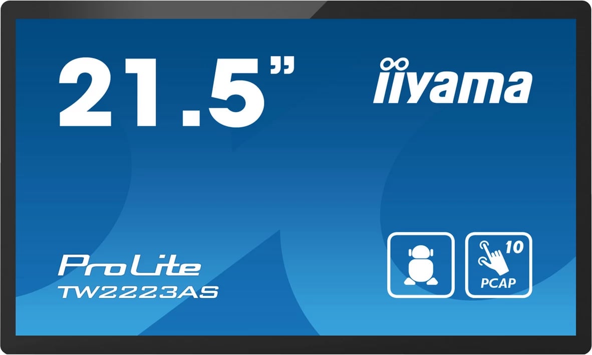 Monitor, iiyama, ProLite TW2223AS-B2, 21.5 inch, touchscreen 10-pikësh PCAP, e zezë