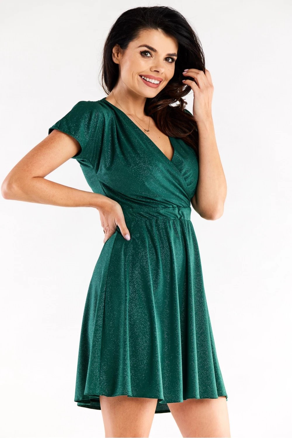 Fustan për femra awama model 174365, i gjelbër