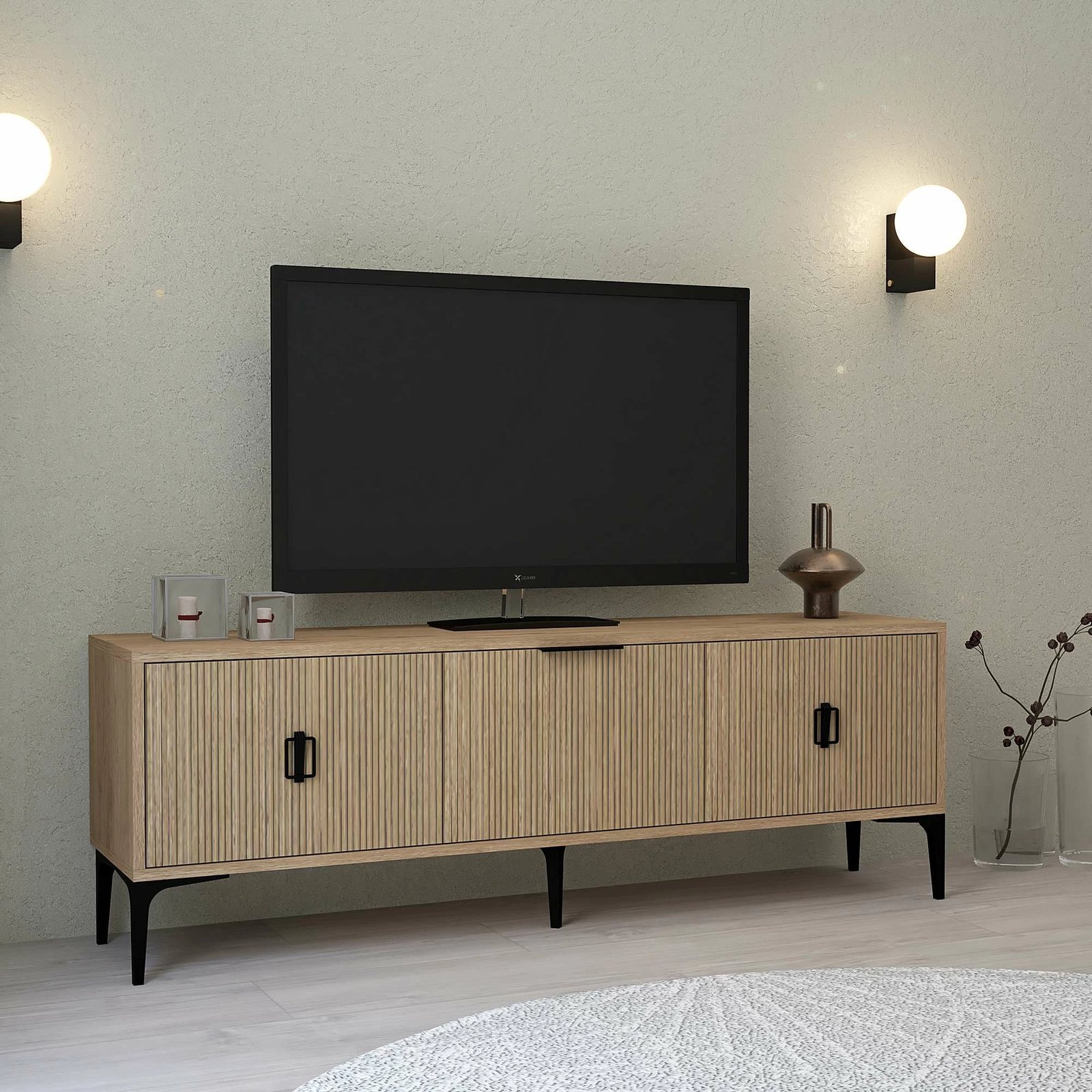 Komodë TV Skye Decor, ngjyrë lisi safir, 3503 Neva