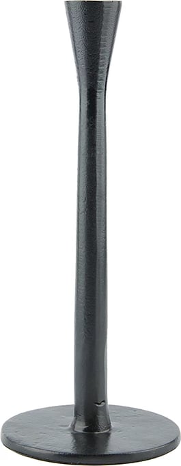 Mbajtës qirinjsh Lyse, alumin, i zi, 11x11x35cm