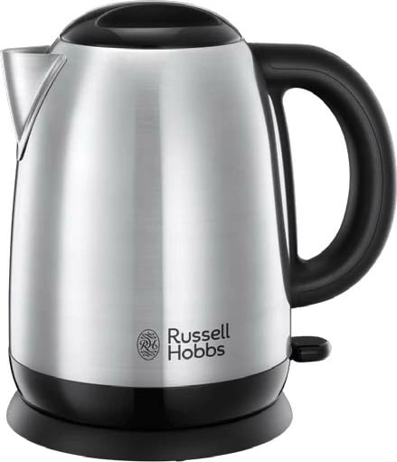 Ibrik elektrik Russell Hobbs Adventure 1.7L 2400W, plastikë/çelik inox, zi/argjendtë