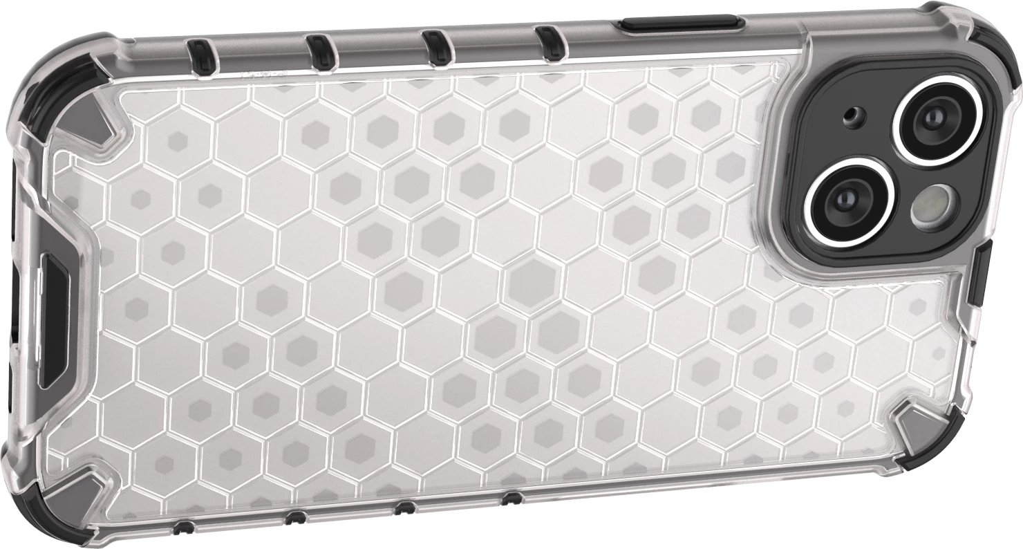 Mbështjellës Hurtel Honeycomb për iPhone 14, i zi