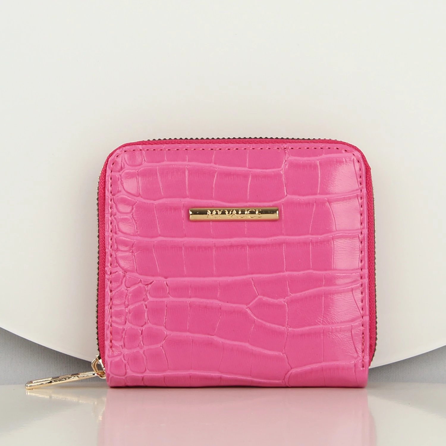 Portofol lëkure për gra, rozë, Zoozie Bags, 11.5x10.5cm