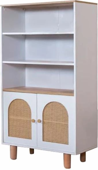 Raft librash Skye Decor, bohem, bardhë dhe lis