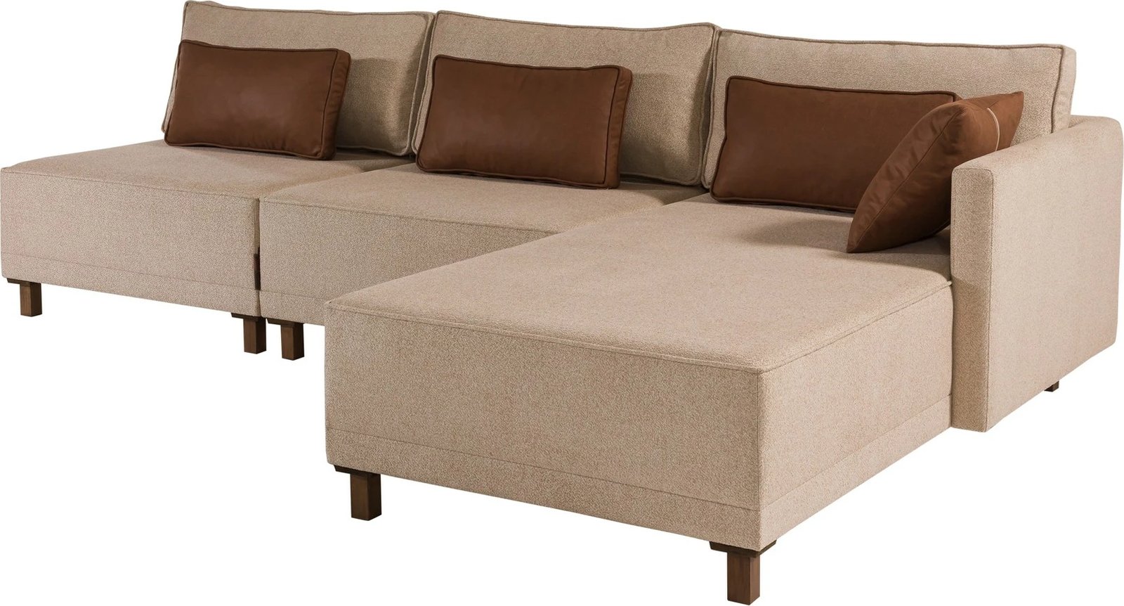 Kënd divan-krevat Atelier del Sofa, Matris, kënd i djathtë, ngjyrë kafe