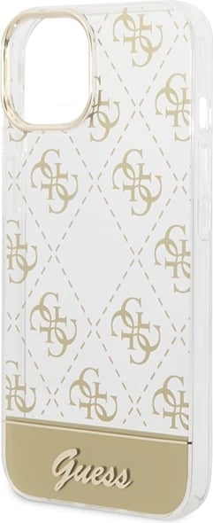 Mbështjellës Guess 4G Pattern Script për iPhone 14 Plus 6.7", i artë Mbështjellës Guess 4G Pattern Script për iPhone 14 Plus 6.7", i artë