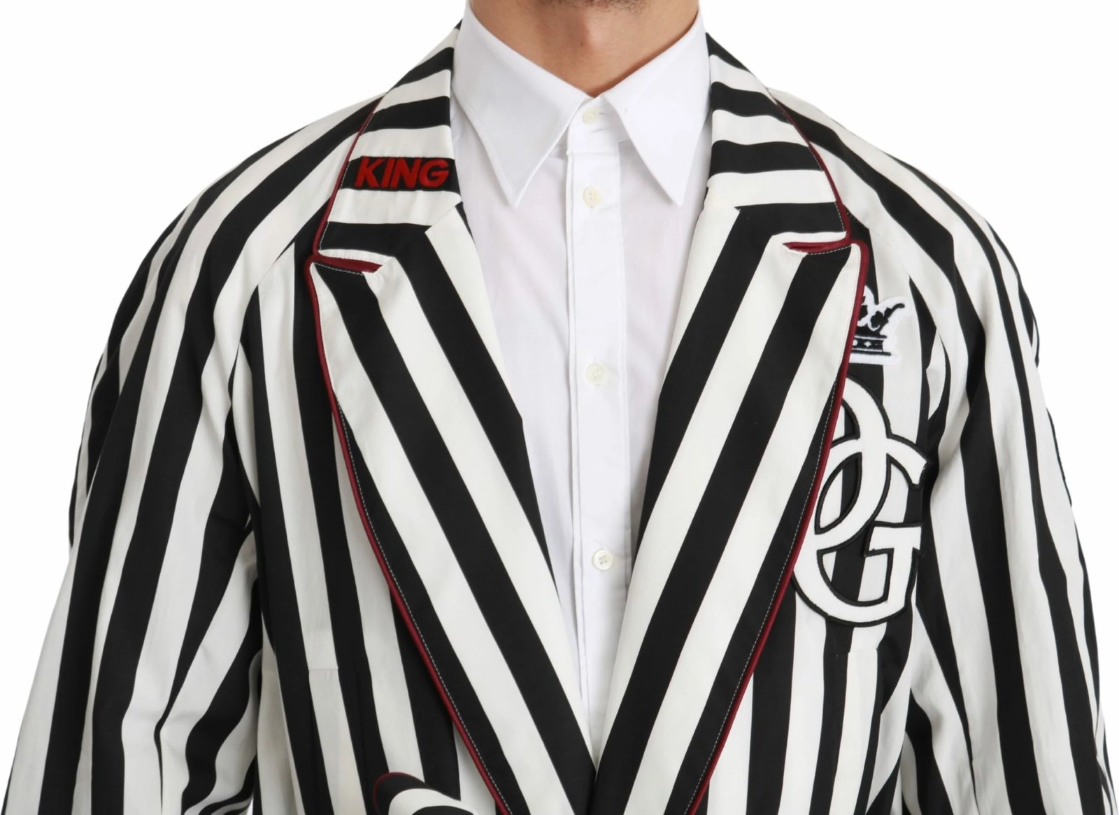 Këmishë nate për meshkuj Dolce & Gabbana, e bardhë / e zezë 