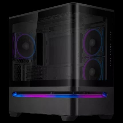 Kasë ASUS PRIME AP202 TG ARGB, e zezë