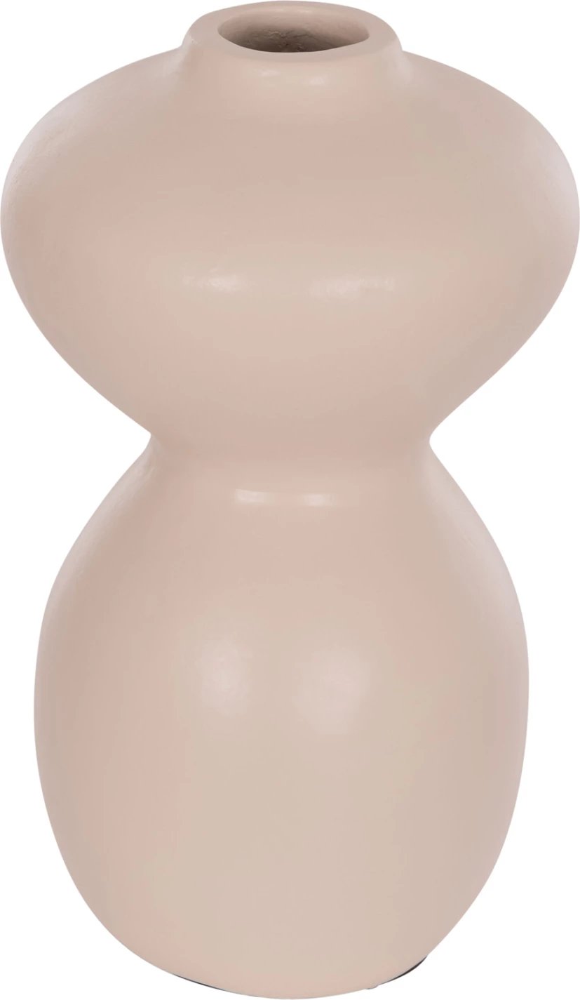 Vazo dekorative tavoline NELLY, terrakotë, ngjyrë krem e bardhë, FH4669.02, 22x35cm