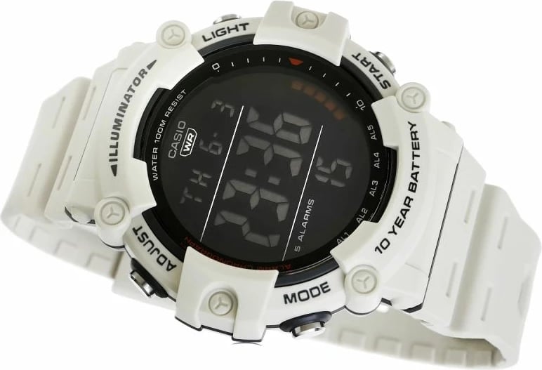 Orë dore CASIO unisex, gri e çelët