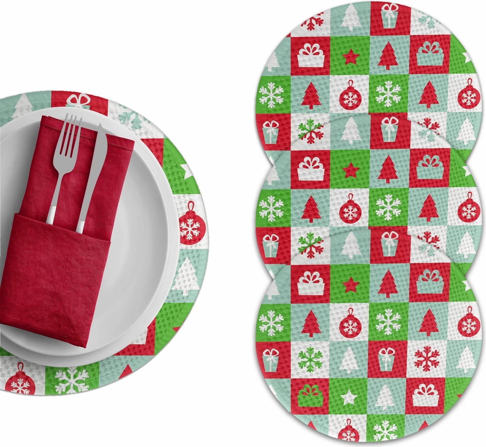 Set nënshtruesish tavoline Hermia Concept, shumëngjyrësh, 4 copë, 37cm