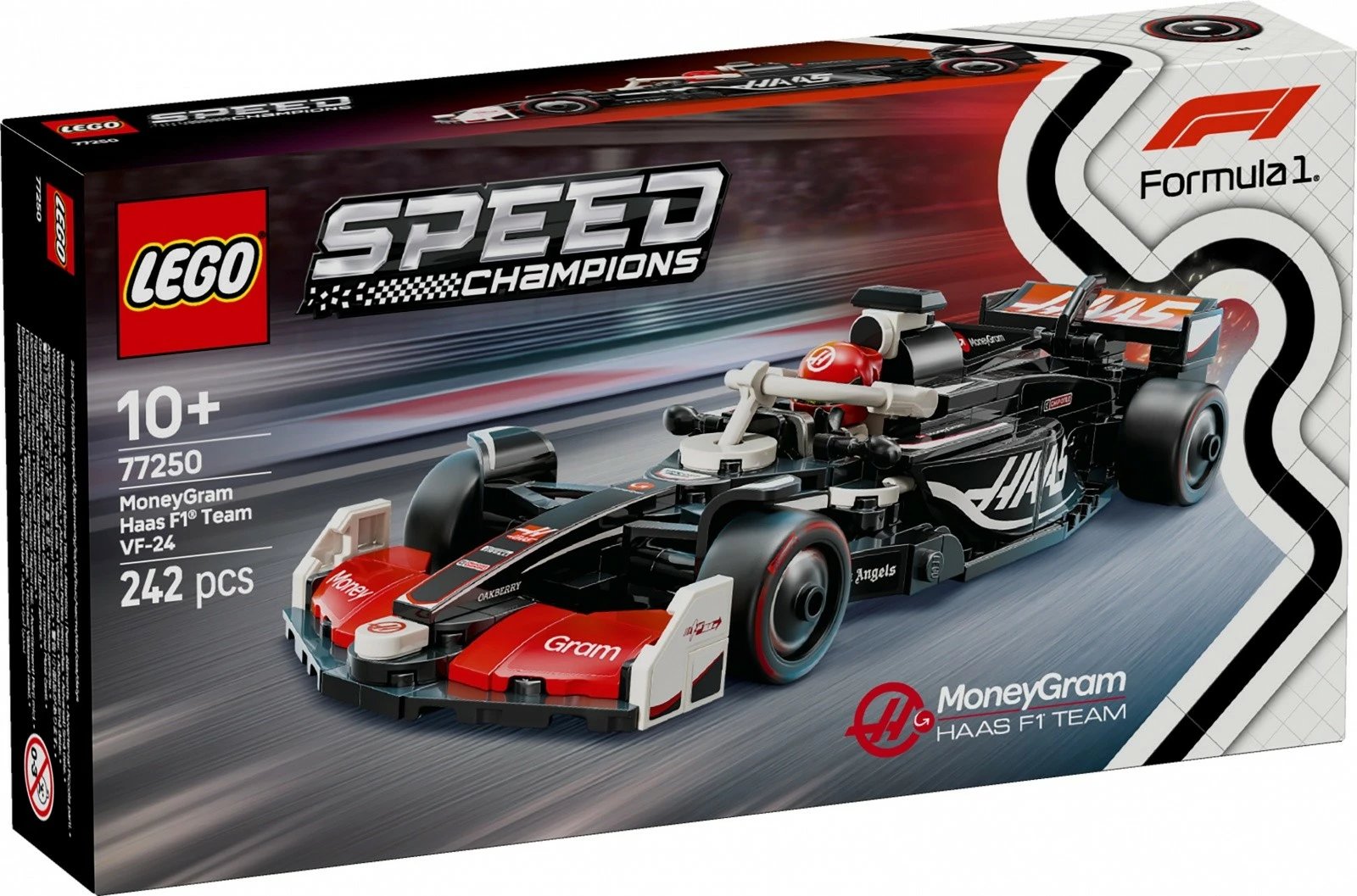 Set LEGO Speed Champions F1 Car MoneyGram Haas Team VF-24, 242 pjesë, për fëmijë 10+, Plastikë
