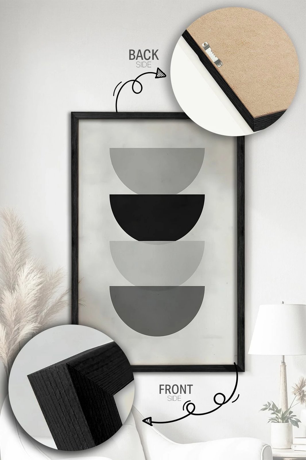 Pikturë dekorative me kornizë (3 copë), Wallity, Ersy3Syhcrv66