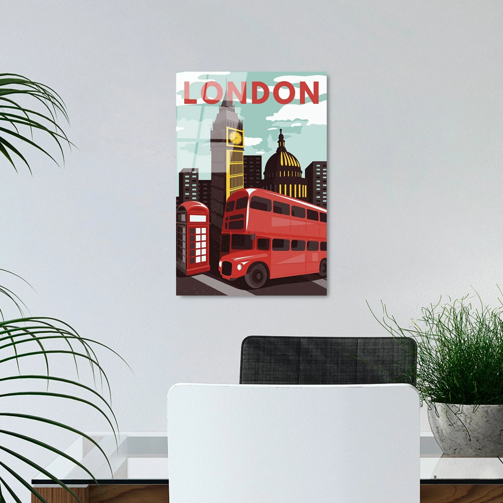 Pikturë dekorative prej xhami të temperuar, Wallity UV-1020, 30x45cm