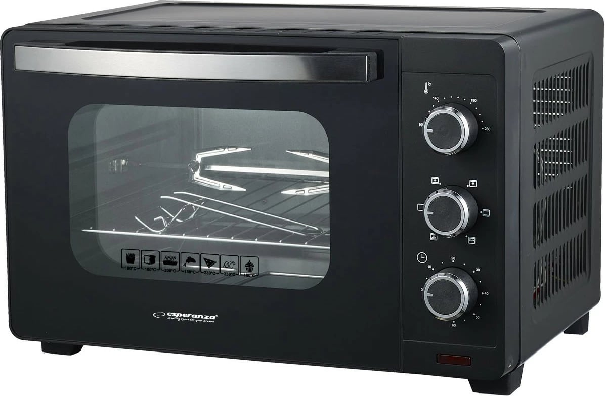 Furrë mini konvekcioni Esperanza Napoli EKO006N, 25L, 1600W, e zezë