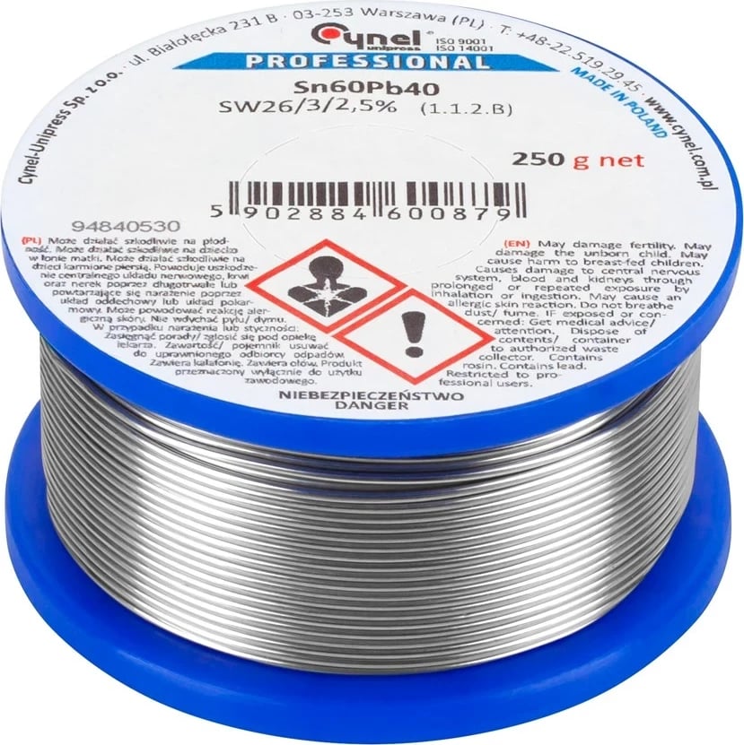 Tel saldimi CYNEL LUT0103-250, 0.50mm, 250g, Sn60Pb40