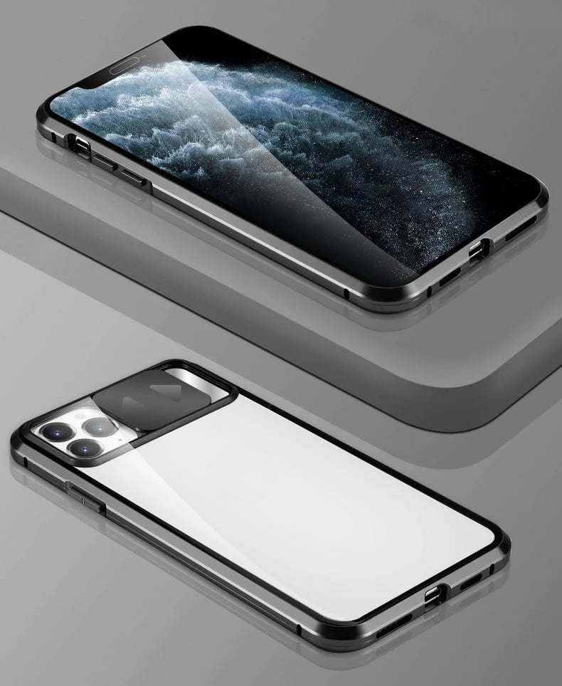 Mbështjellës Wozinsky Magnetic Cam Slider Case për Huawei P40, Full Body Cover, i zi