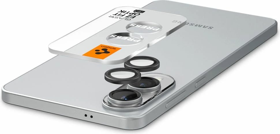 Mbrojtës xhami për kamerë, Spigen Optik Pro GLAS.TR "Ez Fit", për Samsung Galaxy S25 Edge, 2 copë, Zi