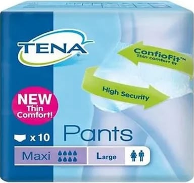 Pelenë për të rritur uniseks TENA Pants Maxi Large, 10 copë