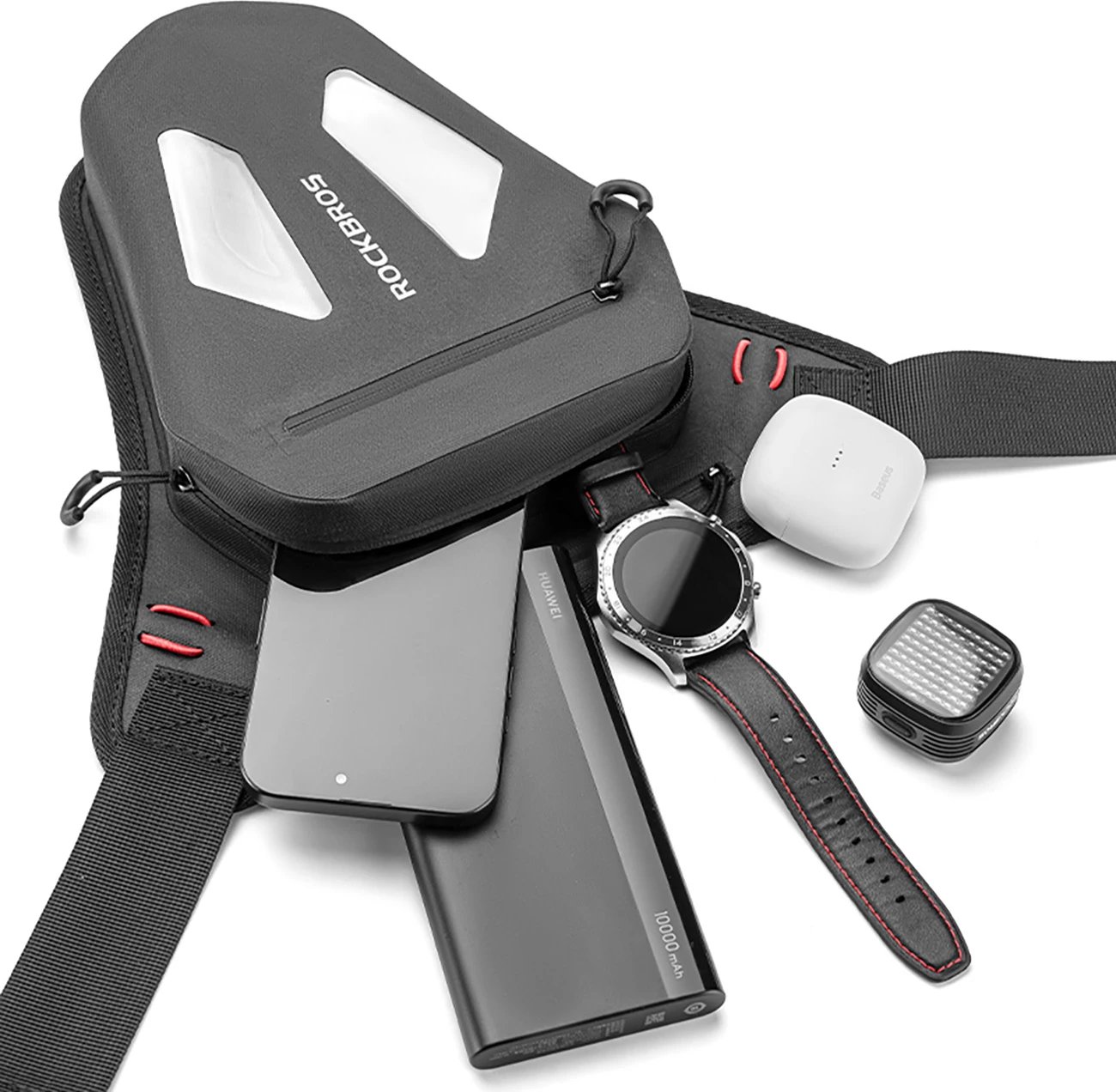 Çantë kofshe/bele Rockbros 3017001801, 1L, TPU, e zezë Çantë kofshe/bele Rockbros 3017001801, 1L, TPU, e zezë