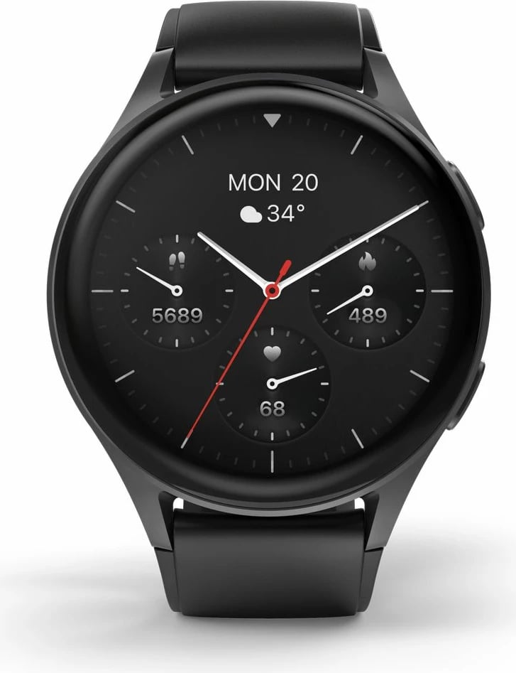 Smartwatch Hama 8900 GPS AMOLED 1.43", rrip silikoni, e zezë