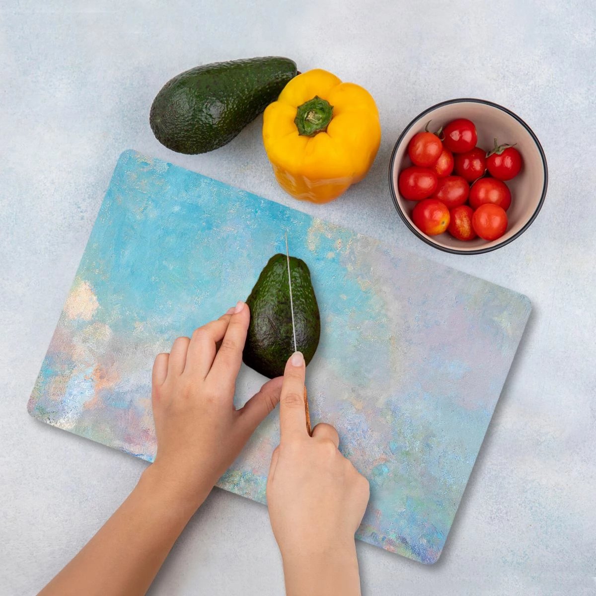 Dërrasë prerëse prej xhami të temperuar, shumëngjyrëshe, Hermia Ckt147 - 30x40cm