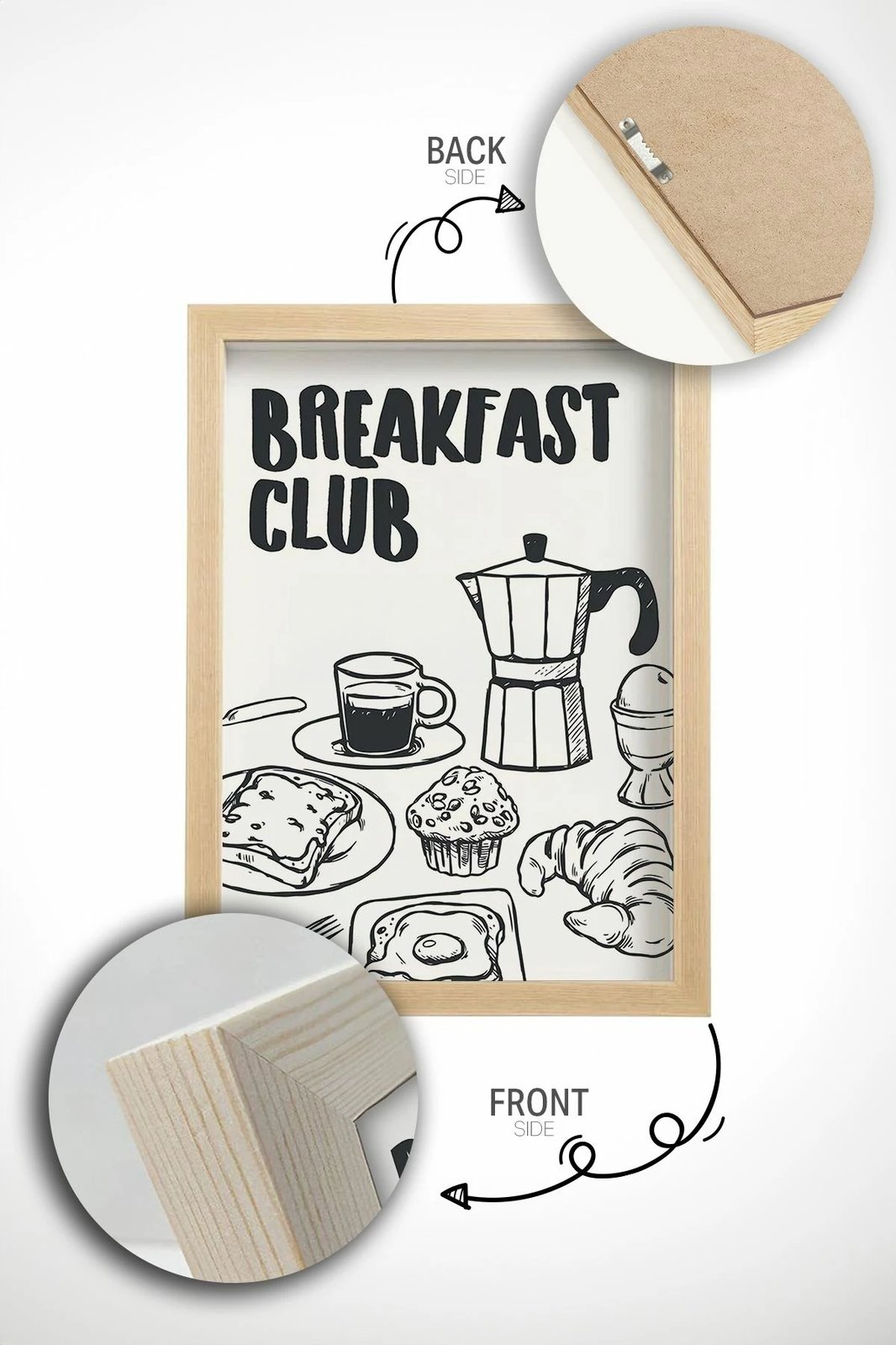 Pikturë dekorative me kornizë, Wallity, Ersy1Ham21, shumëngjyrëshe