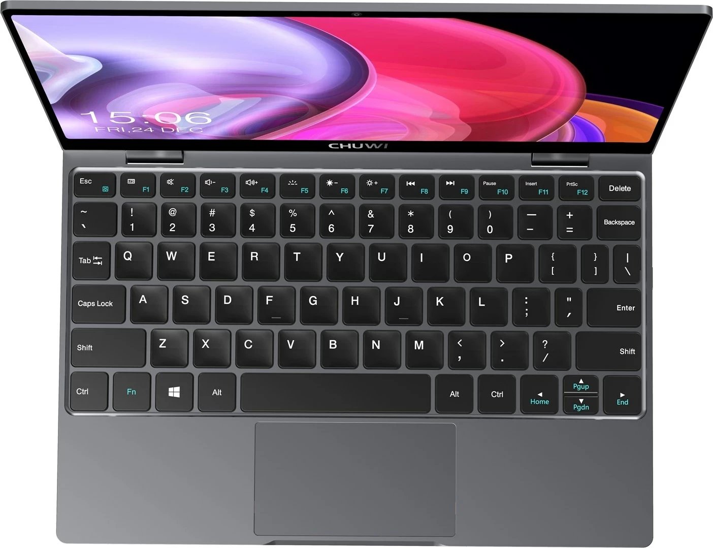 Laptop CHUWI MiniBook-X-2023-K2-SR, 10.51" TouchScreen, 12 GB RAM, 512 GB SSD, Silver