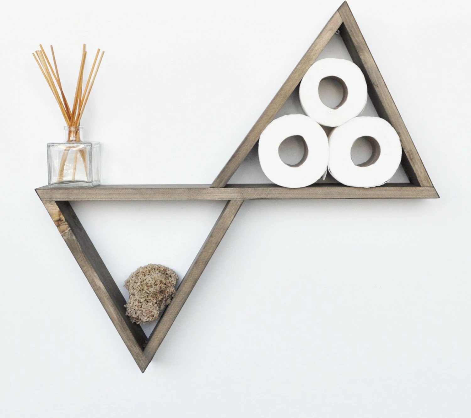 Raft muri Hanah Home, Aa004, dru bredhi, ngjyrë arre, 55x50x9 cm