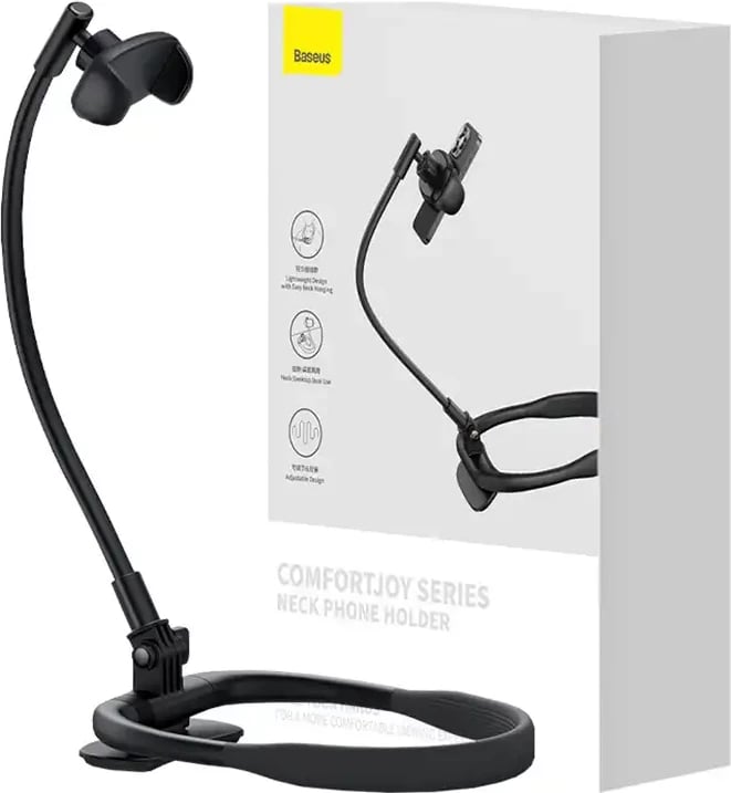 Mbajtës telefoni Baseus ComfortJoy për qafë, i zi